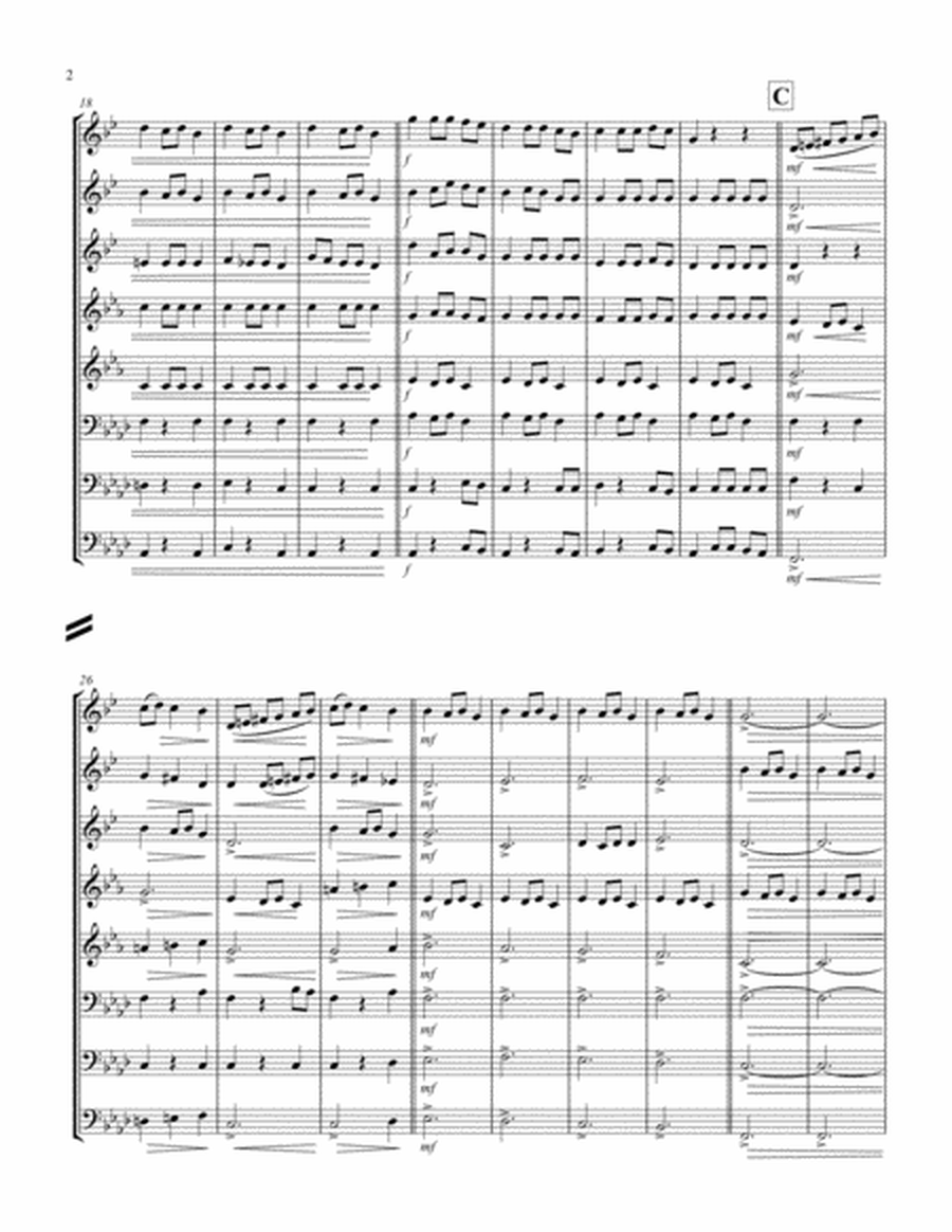Carol of the Bells (F min) (Brass Octet - 3 Trp, 2 Hrn, 2 Trb, 1 Tuba) image number null