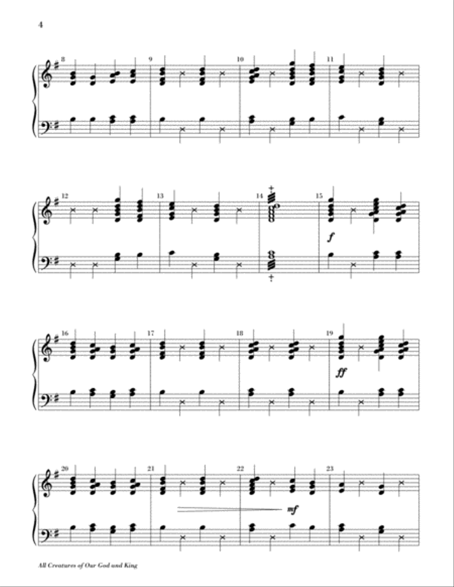 All Creatures of Our God and King 2-Octaves scores gallery preview page 3
