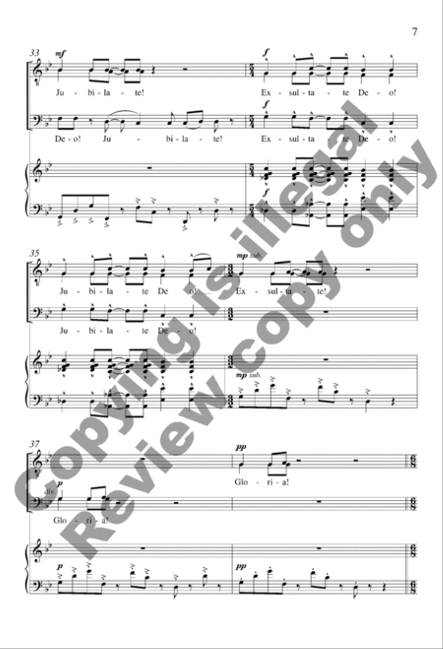 Exsultate! Jubilate! TTBB scores gallery preview page 7