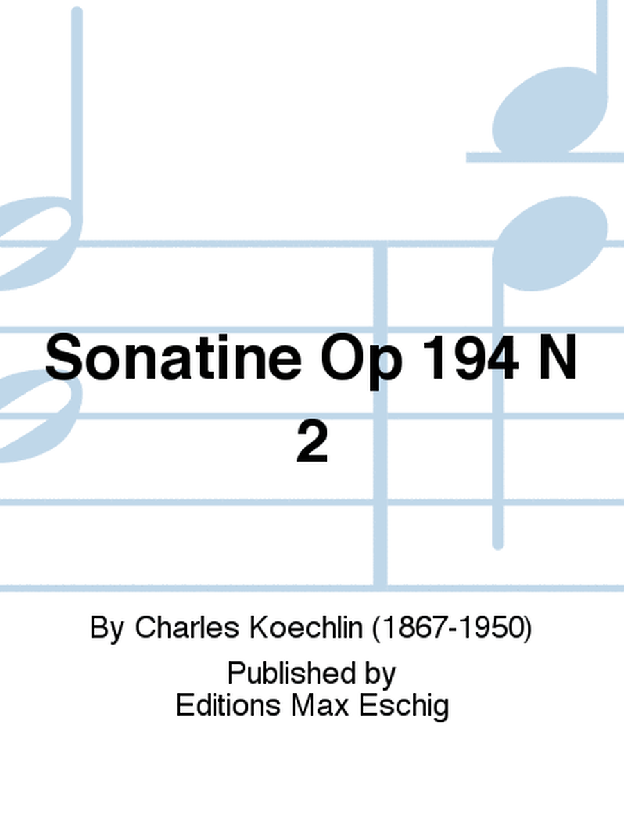 Sonatine Op 194 N 2
