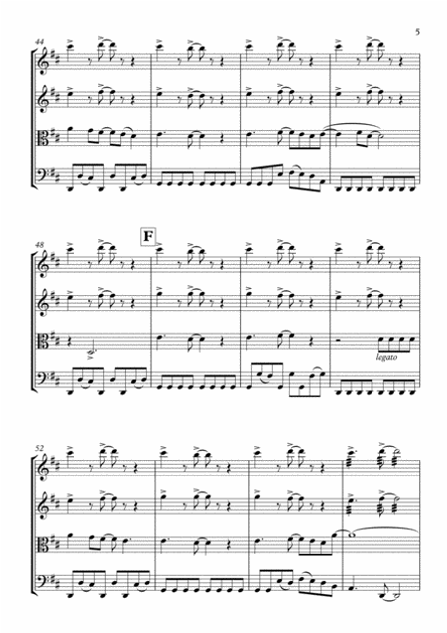 Don't Stop Believin' String Quartet scores gallery preview page 5