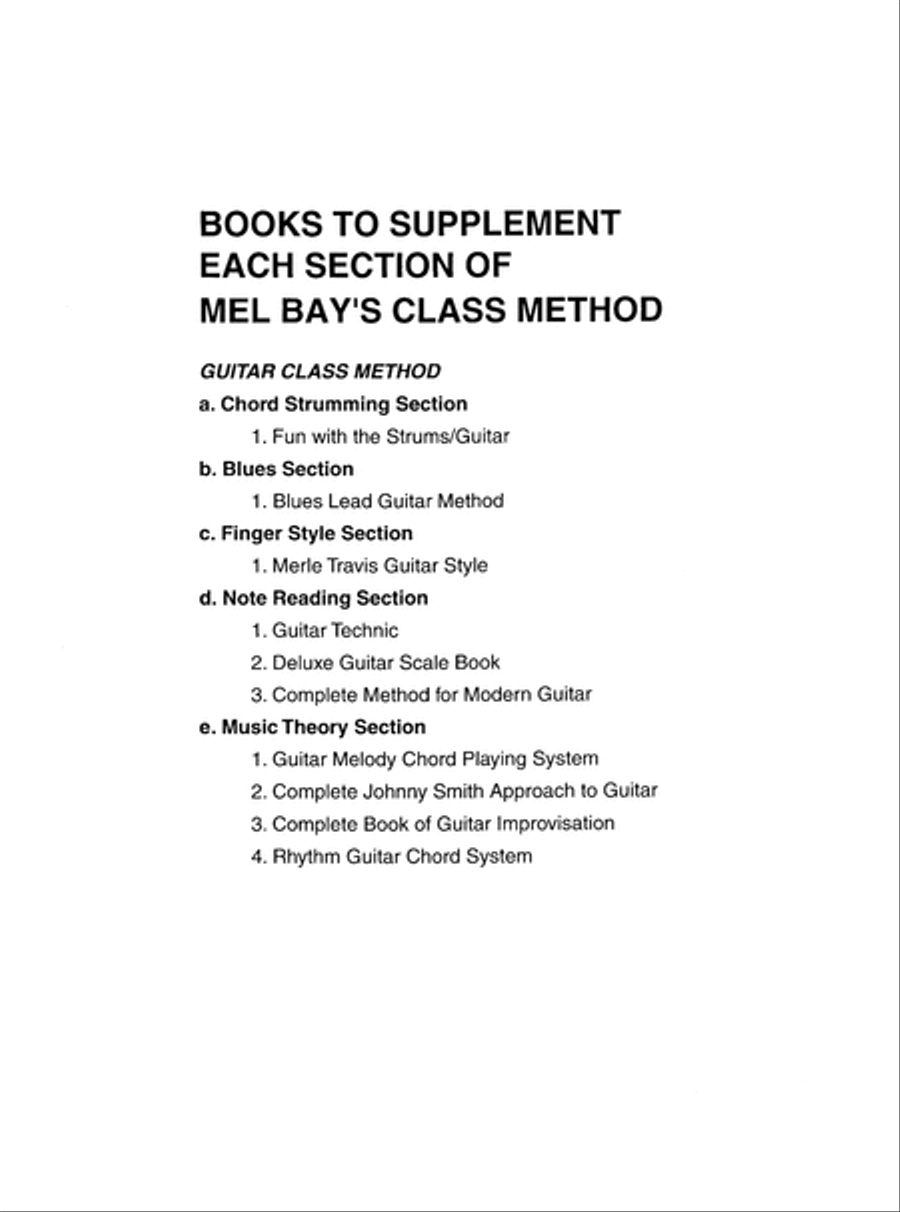 Guitar Class Method Volume 1
