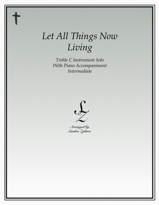 Book cover for Let All Things Now Living (treble C instrument solo)