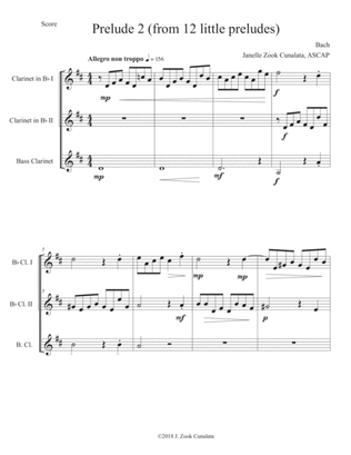 Book cover for Prelude II - Clarinet Trio