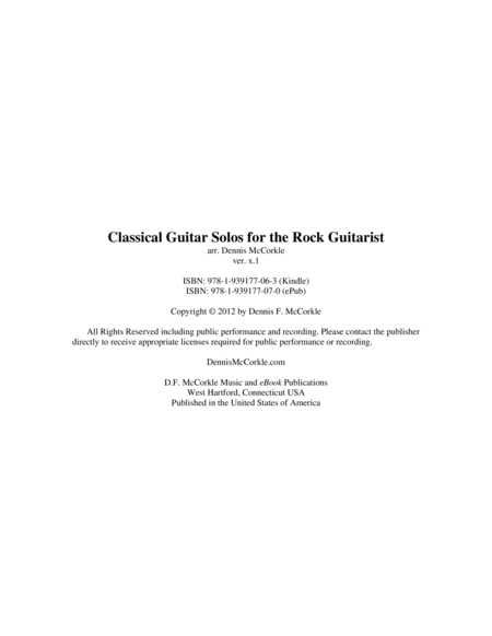 Classical Guitar Solos for the Rock Guitarist image number null
