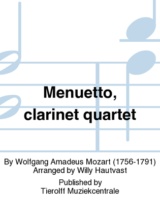 Menuetto, Clarinet Quartet