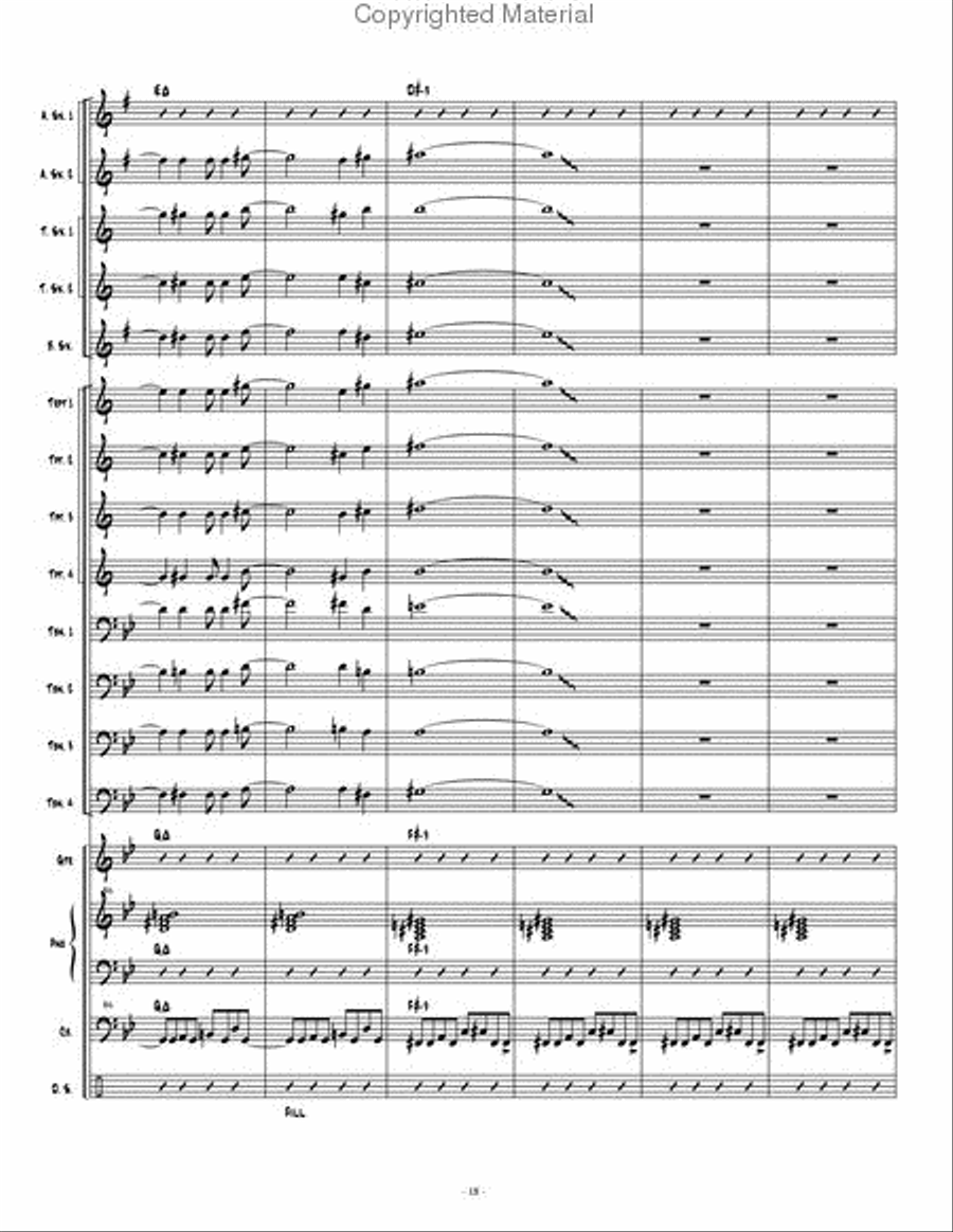 Espionage 1 Jazz Ensemble scores gallery preview page 19