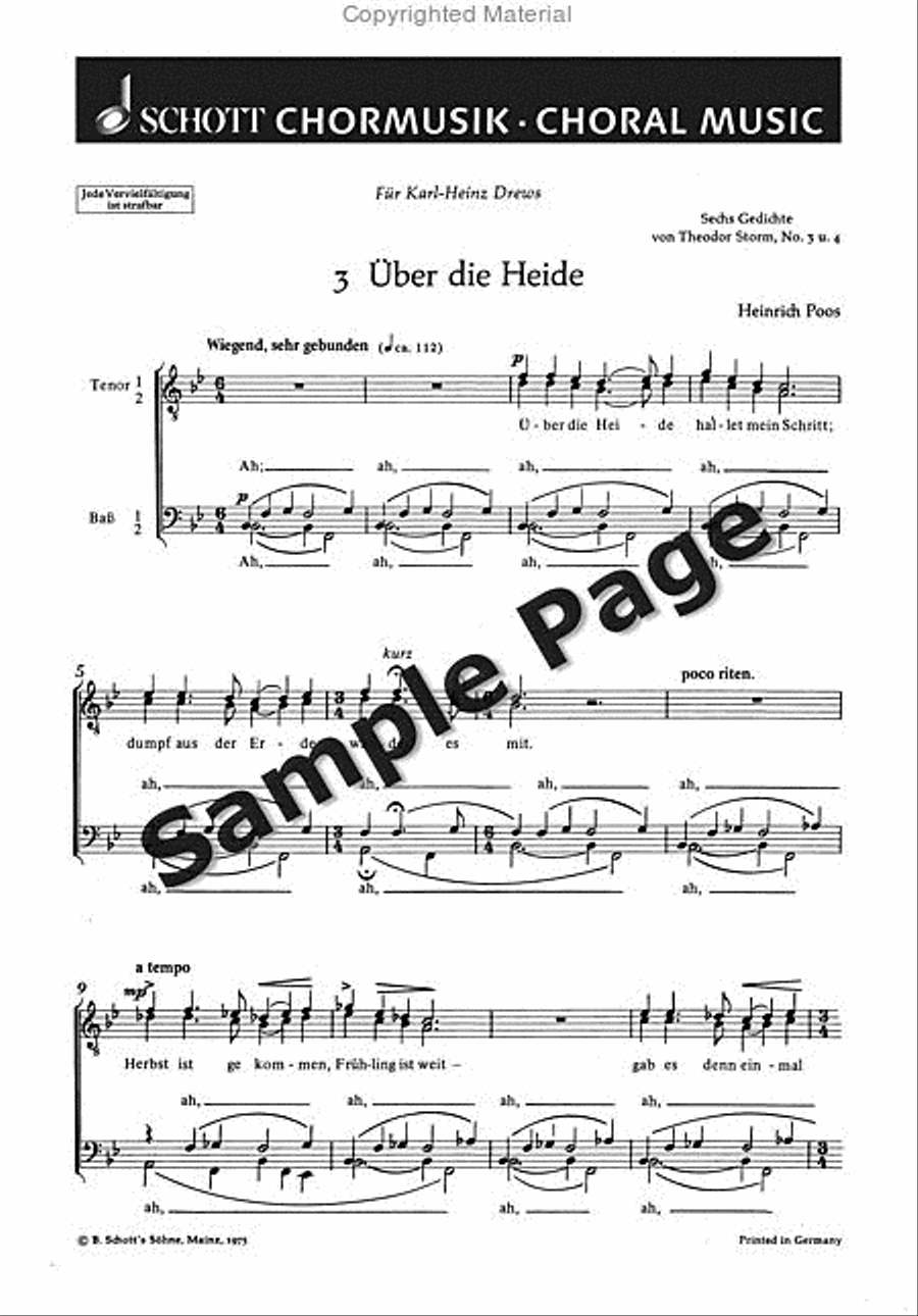 Uber Die Heide-gute Nacht TTBB scores gallery preview page 2