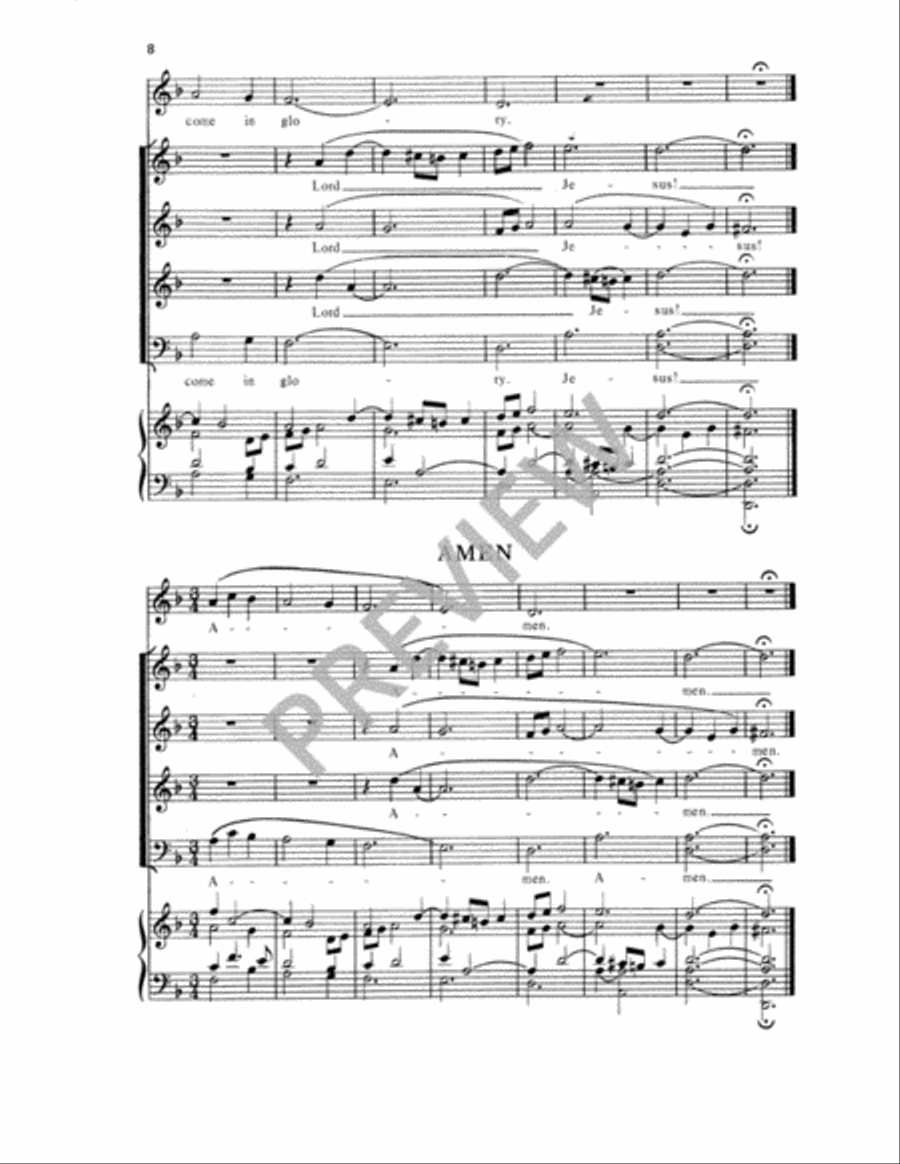 Sanctus in D Minor 4-Part scores gallery preview page 9