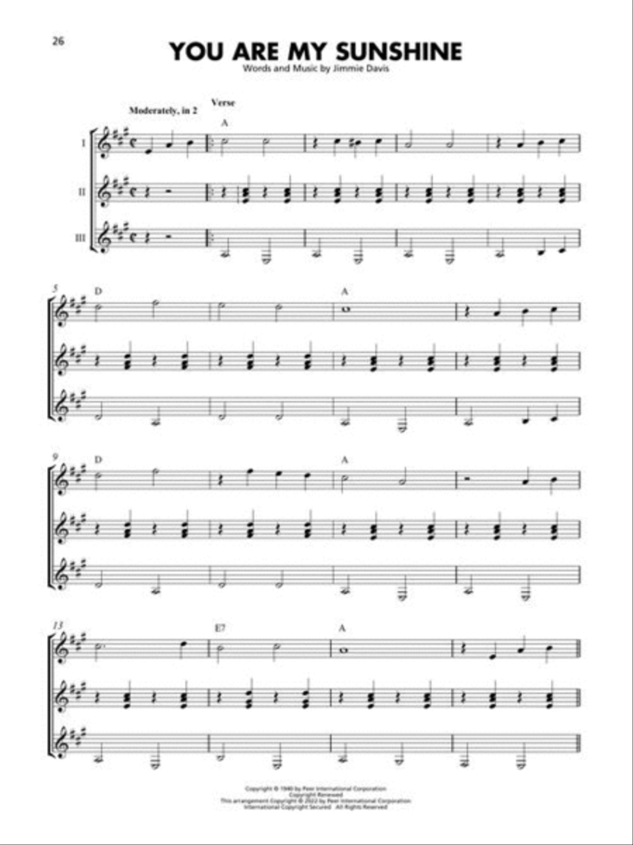 First Popular Songs Early Intermediate Guitar Ensemble scores gallery preview page 5