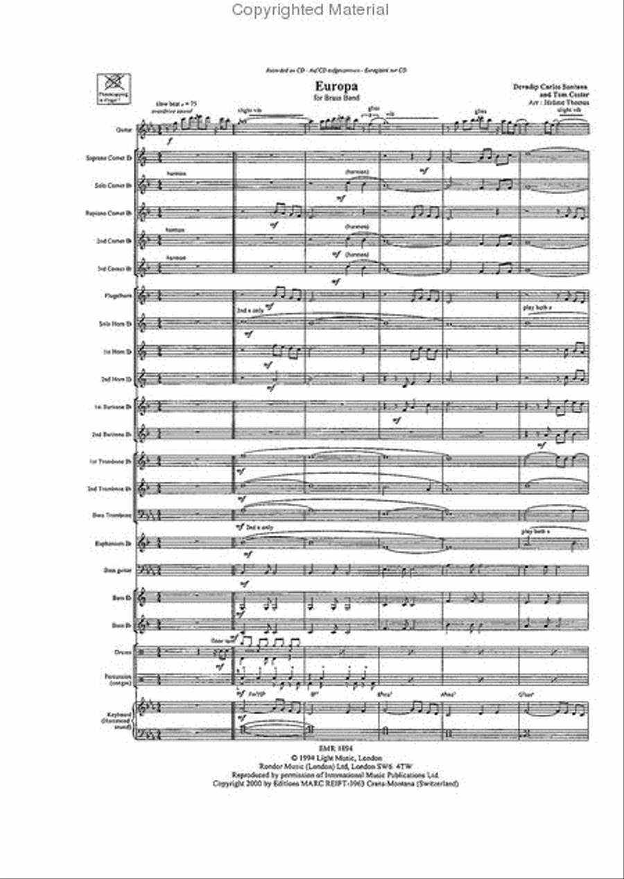 Europa Brass Band scores gallery preview page 3