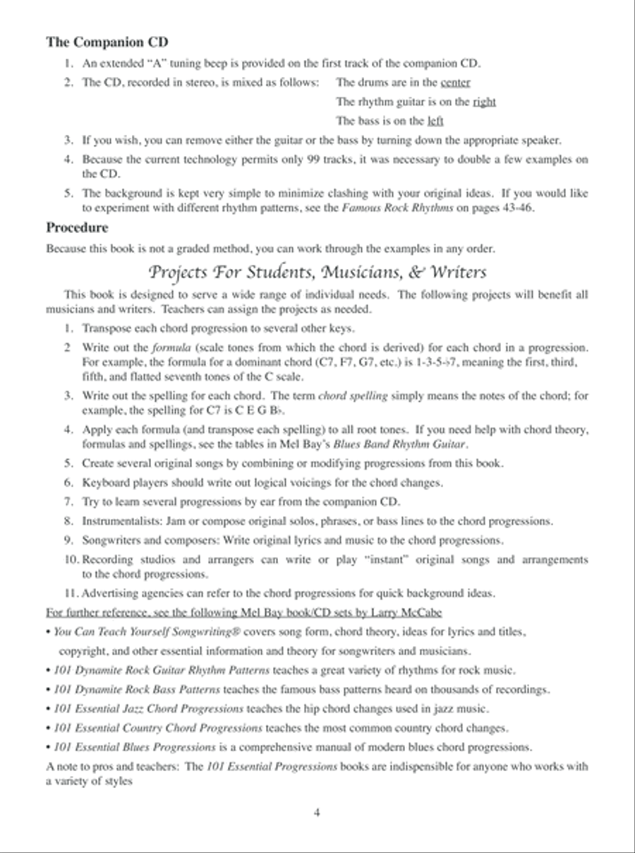 101 Essential Rock 'N' Roll Chord Progressions Electric Guitar scores gallery preview page 5