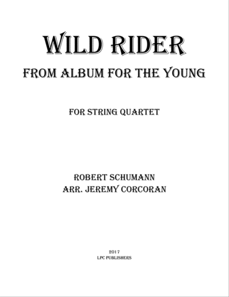 Wild Rider from Album for the Young for String Quartet String Quartet scores gallery preview page 1