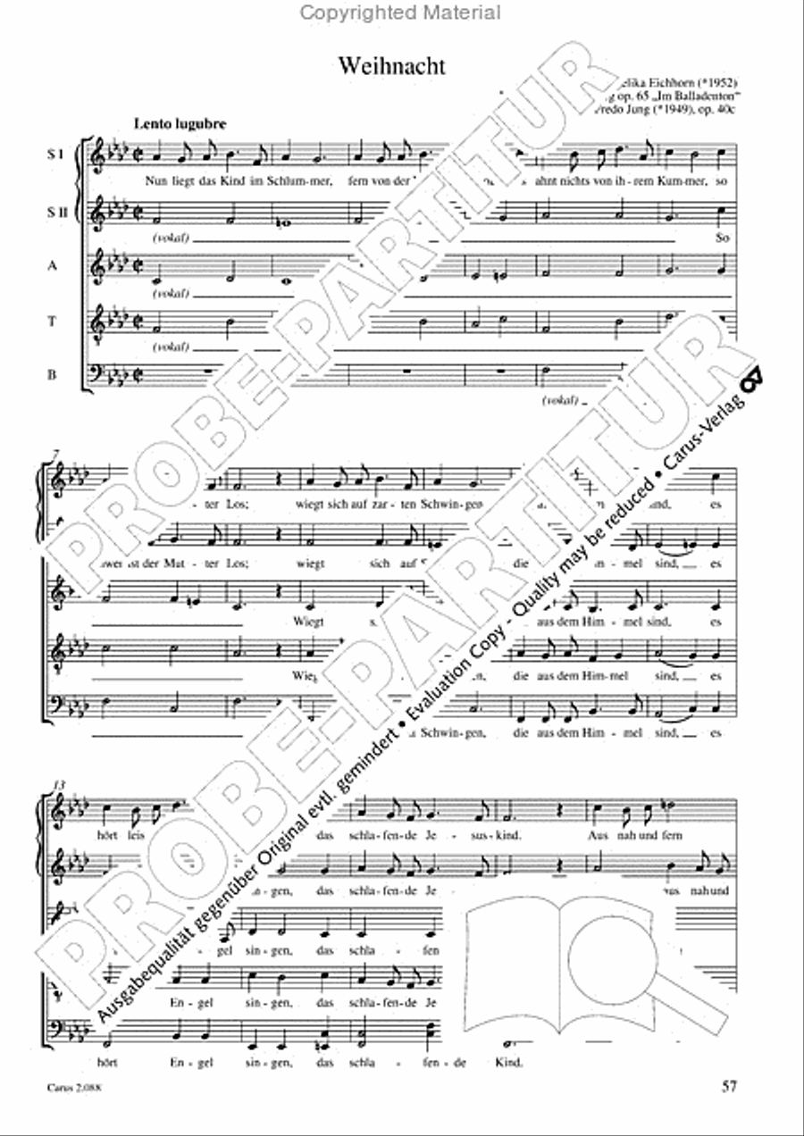 Calmus Christmas Carols Choir scores gallery preview page 58