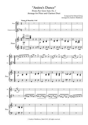 "Anitra's Dance" for Flute and Clarinet Duet