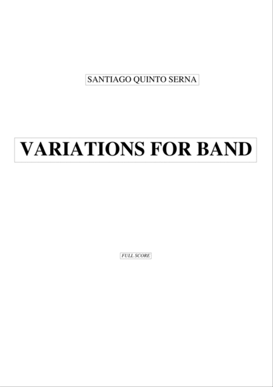 VARIATIONS FOR BAND image number null