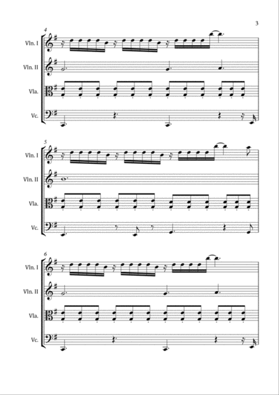Dangerous Woman String Quartet scores gallery preview page 5