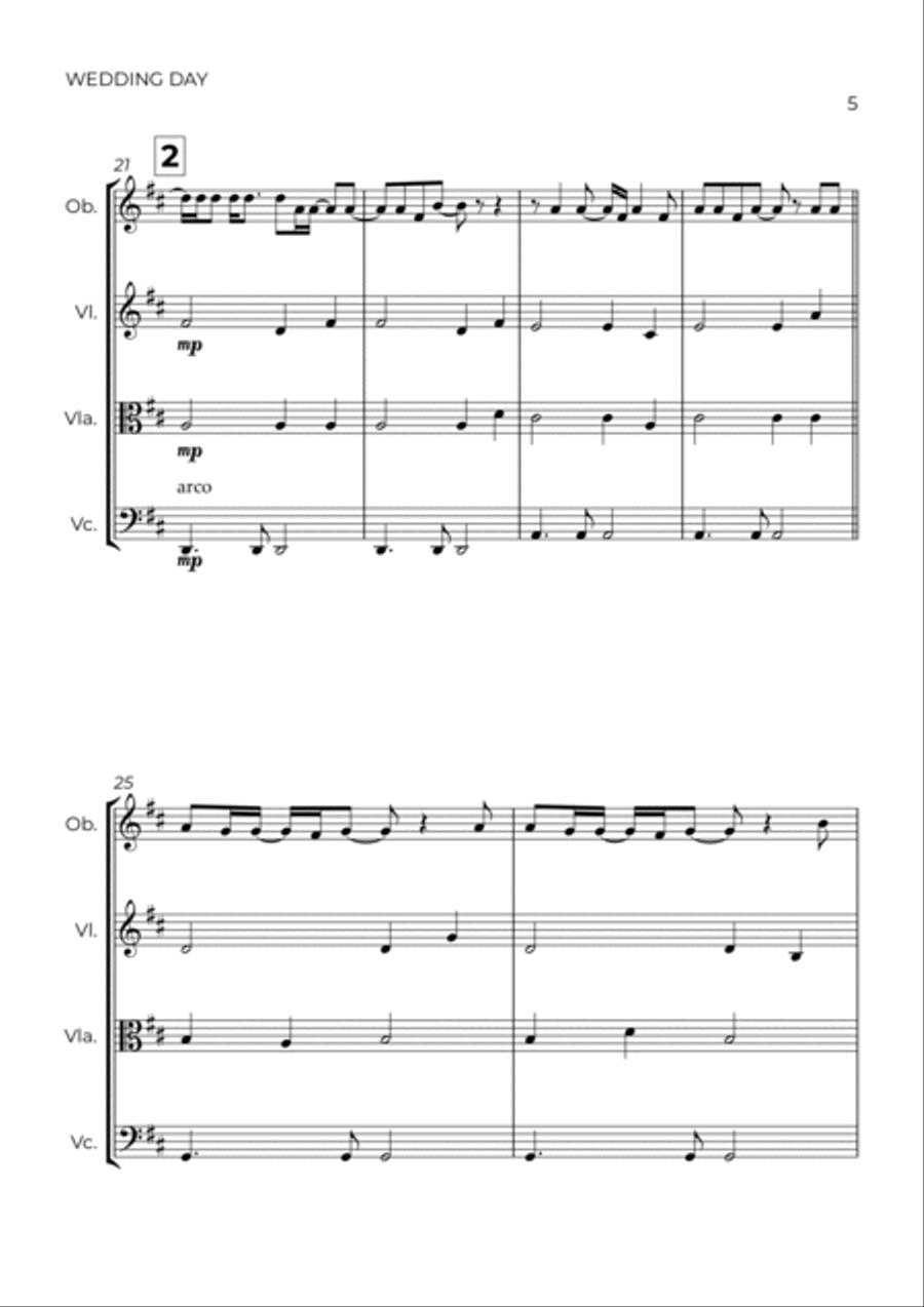 Wedding Day Oboe scores gallery preview page 5