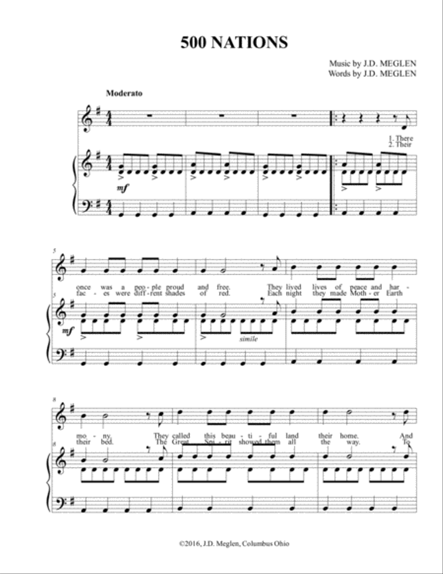 500 NATIONS 500 NATIONS Voice scores gallery preview page 1