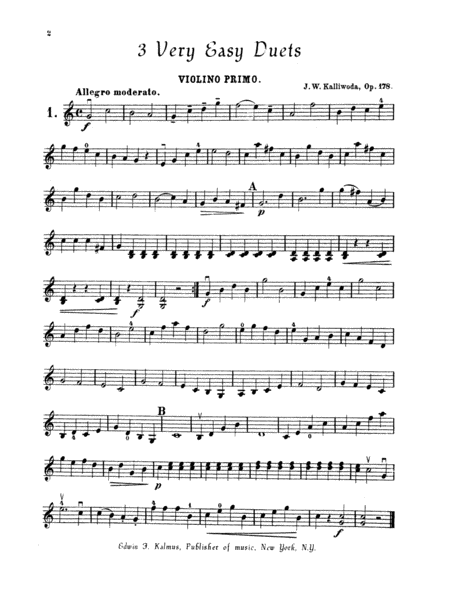 Three Very Easy Duets, Op. 1