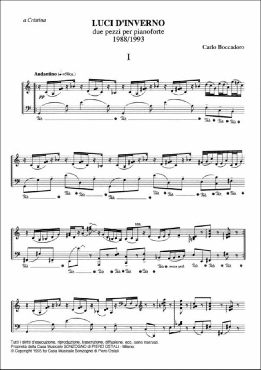 Luci d'inverno Luci d'inverno Piano Solo scores gallery preview page 2