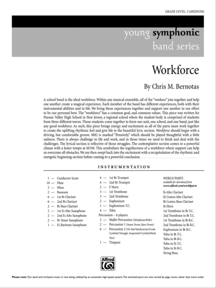 Workforce: Score Concert Band scores gallery preview page 1