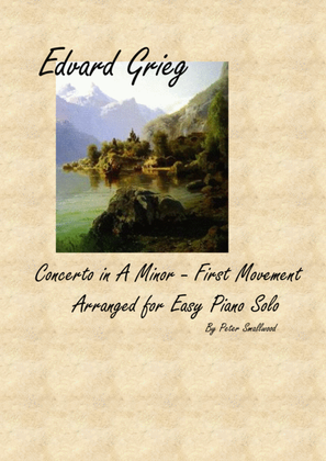 Book cover for Grieg Piano Concerto - First Movement - Piano Solo