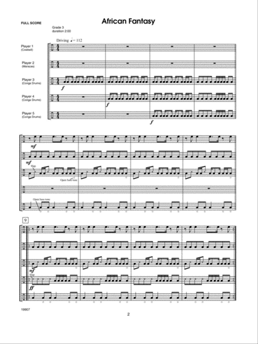 African Beat African Beat Percussion scores gallery preview page 2