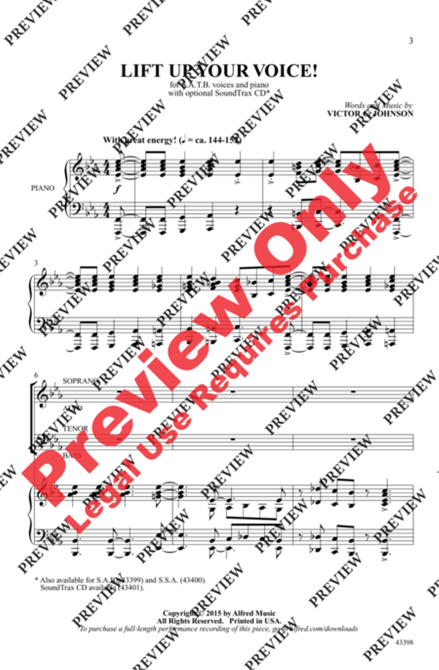 Lift Up Your Voice! Lift Up Your Voice! 4-Part scores gallery preview page 2