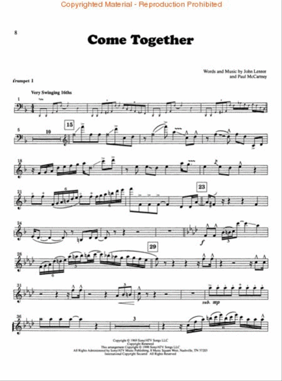 All You Need Is Love Brass Quintet scores gallery preview page 3
