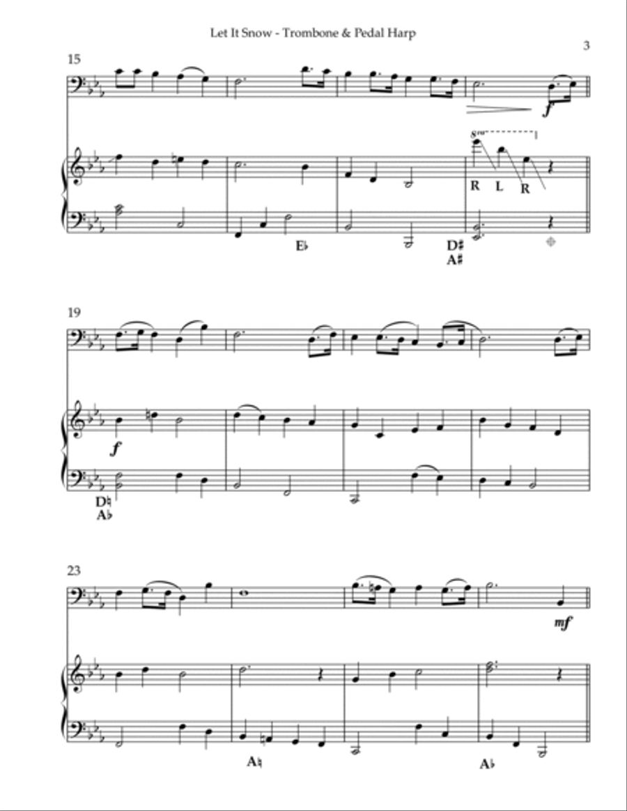 Let It Snow! Let It Snow! Let It Snow! Trombone Duet scores gallery preview page 3