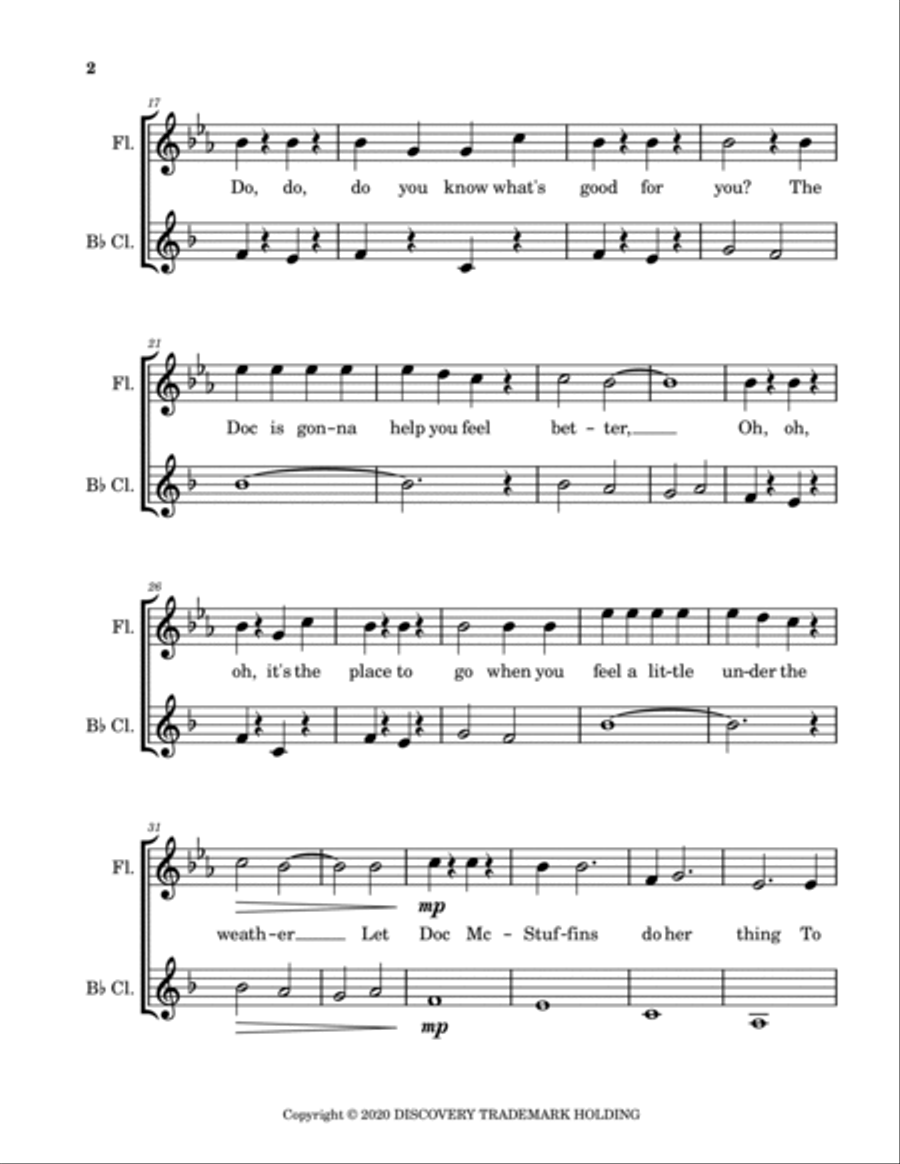 Doc Mcstuffins Woodwind Duet scores gallery preview page 3