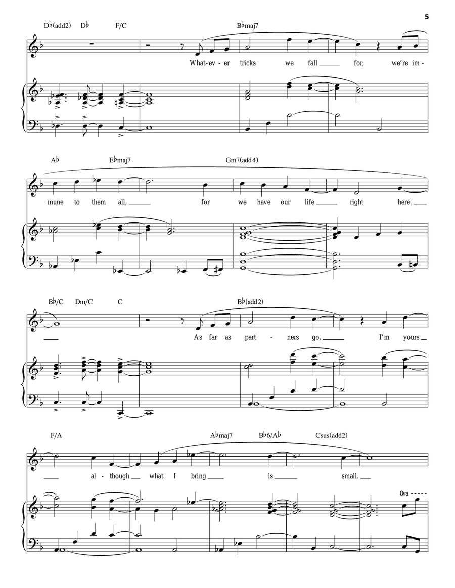 One Day More Piano, Vocal scores gallery preview page 5