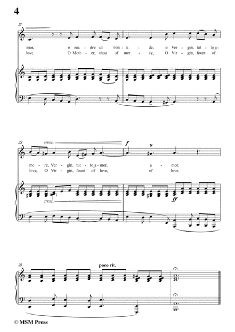 Durante-Vergin,tutto amor,in a minor,for Voice and Piano Voice Solo scores gallery preview page 6