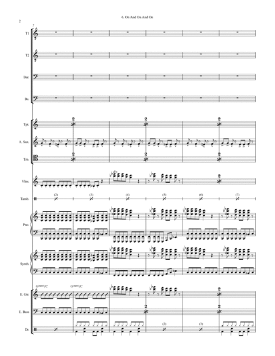On And On And On Large Ensemble scores gallery preview page 2