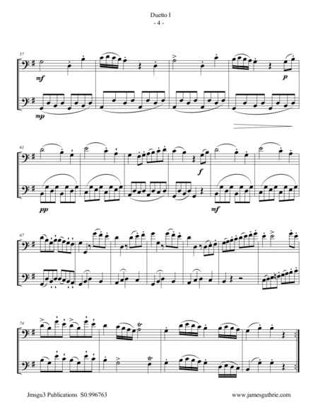 Stamitz: Six Duets Op. 27 Complete for Bassoon Duo image number null