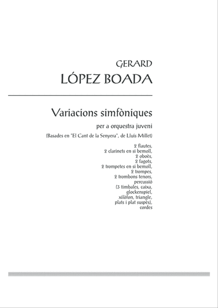 Variacions simfòniques Full Orchestra scores gallery preview page 3