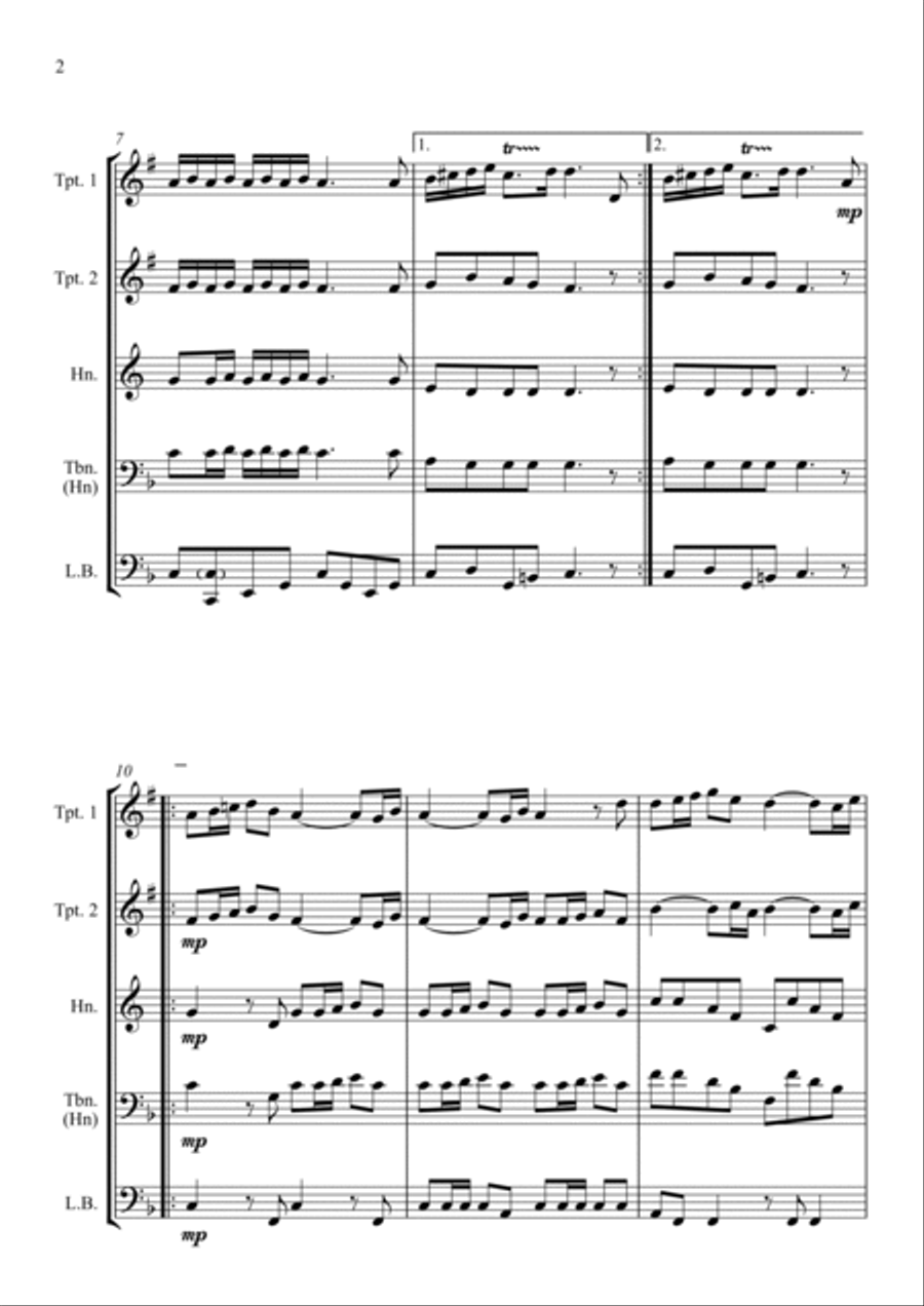 La Rejouissance (from Music for the Royal Fireworks) - Brass Quartet Brass Quartet scores gallery preview page 6
