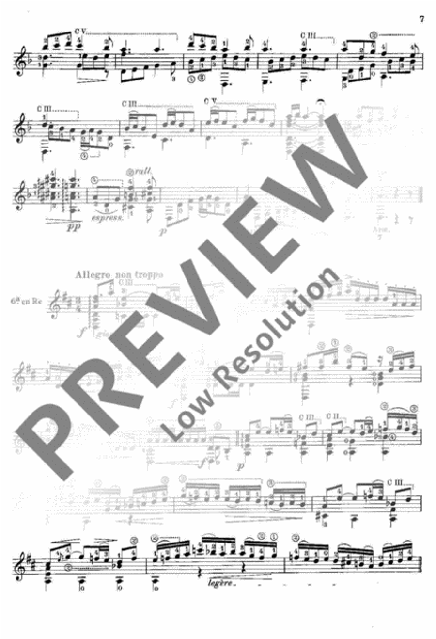 Sonata III Sonata III Classical Guitar scores gallery preview page 8