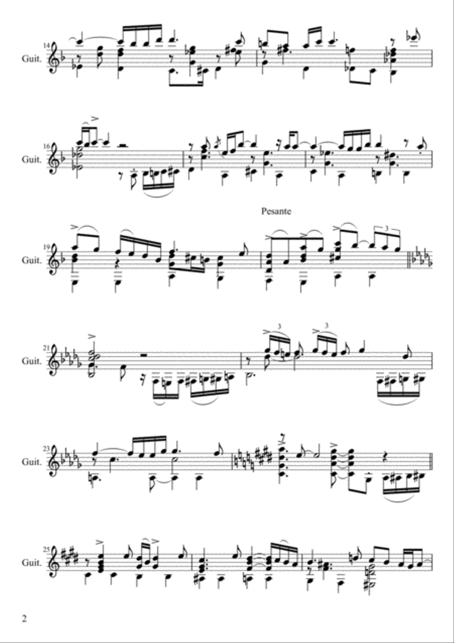 Rezongo (Tango) Rezongo (Tango) Classical Guitar scores gallery preview page 2