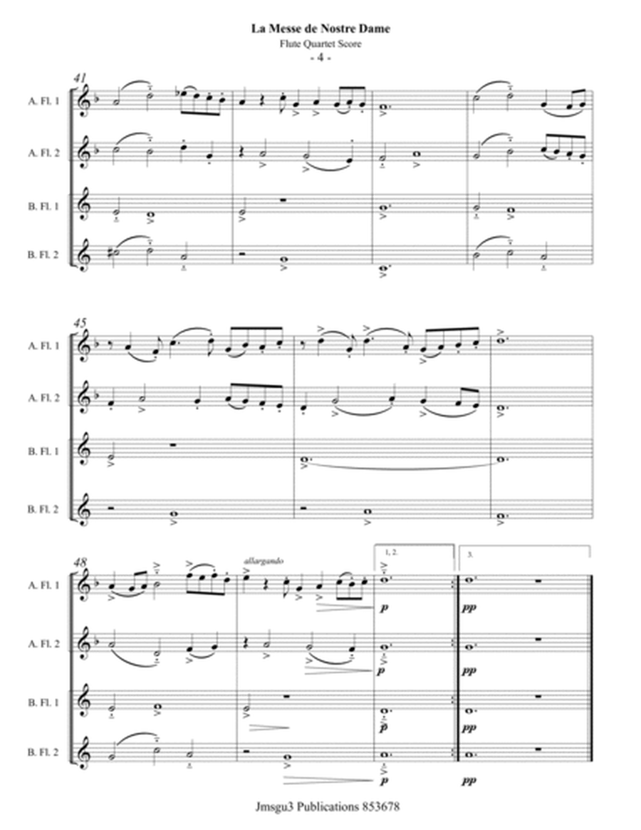 Machaut: La Messe de Nostre Dame for Flute Quartet image number null