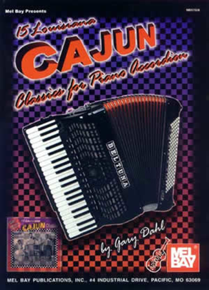 Book cover for 15 Louisiana Cajun Classics for Piano Accordion