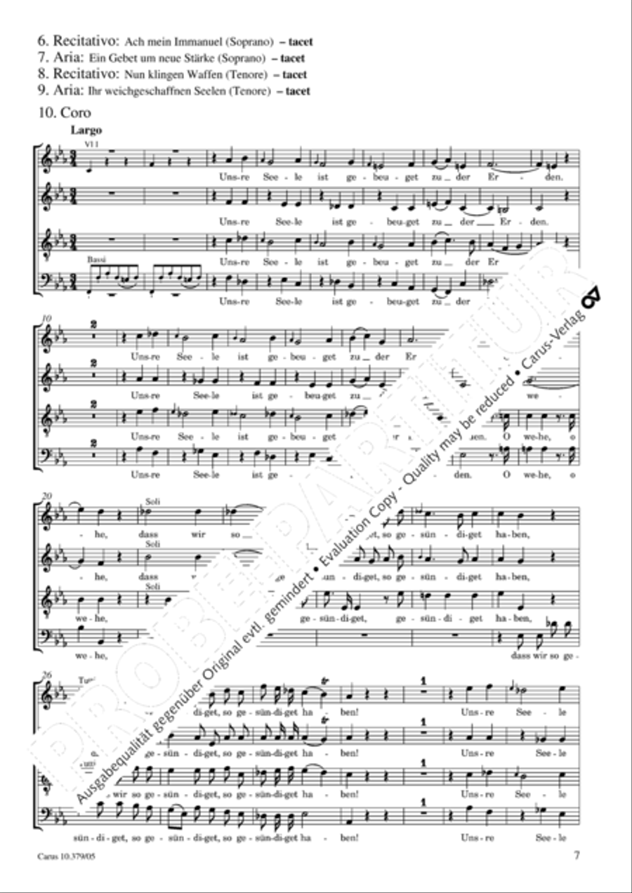 Der Tod Jesu 4-Part scores gallery preview page 8