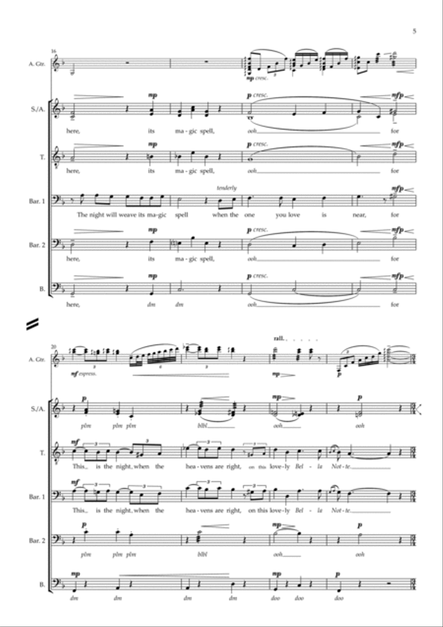 Bella Notte A Cappella scores gallery preview page 5