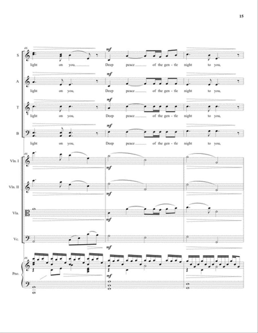 Deep Peace - Full Score and Parts Cello scores gallery preview page 16