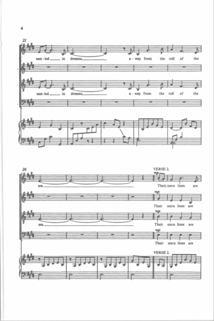 Away from the Roll of the Sea 4-Part scores gallery preview page 3