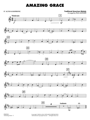 Amazing Grace (arr. Paul Lavender) - Eb Alto Saxophone