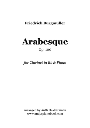 Book cover for Arabesque Op. 100 - Clarinet & Piano