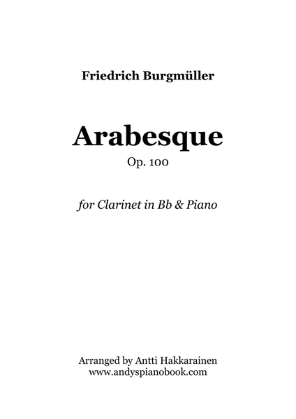 Arabesque Op. 100 - Clarinet & Piano