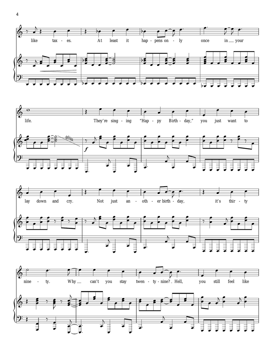 30/90 (from tick, tick... BOOM!) Piano, Vocal scores gallery preview page 4